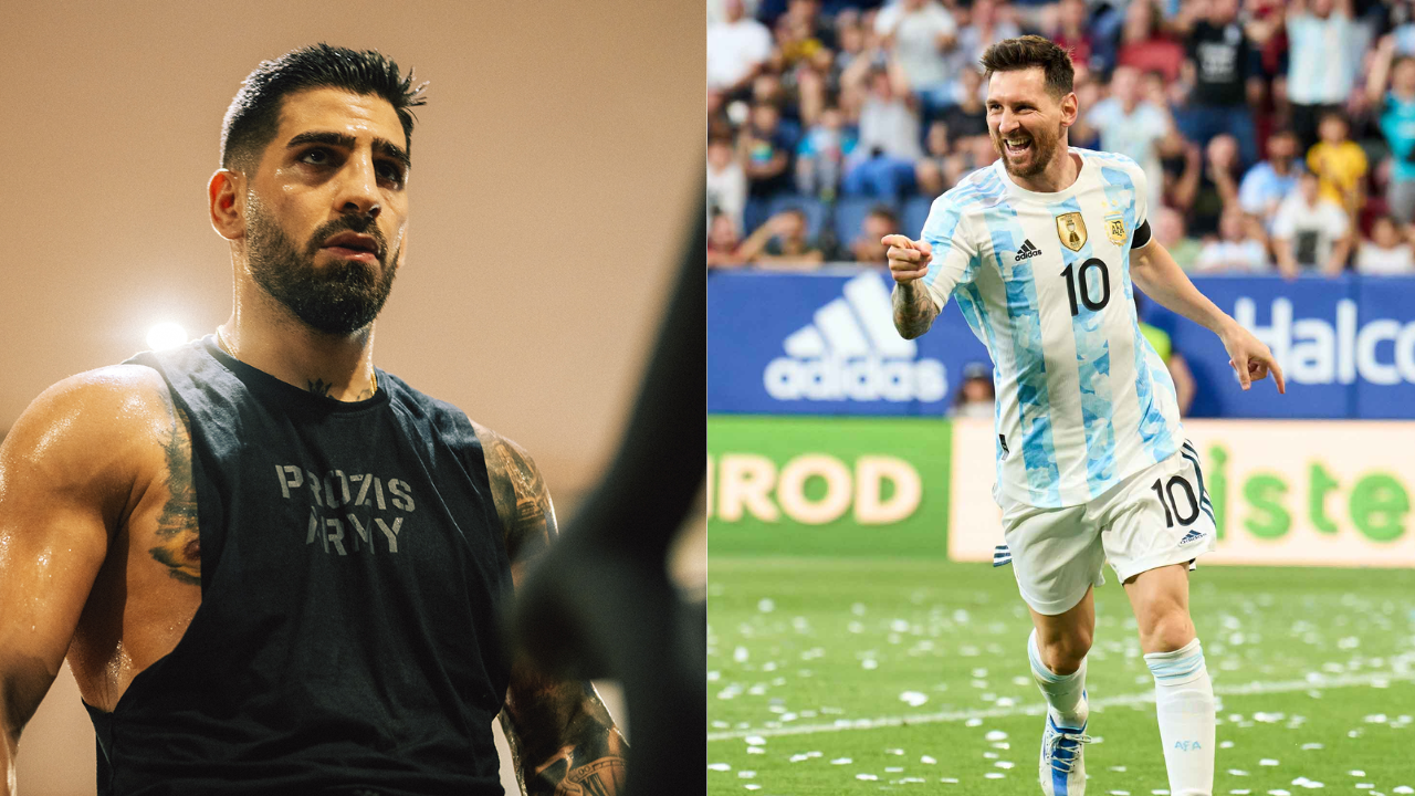 Ilia Topuria and Lionel Messi Ilia Topuria and Lionel Messi