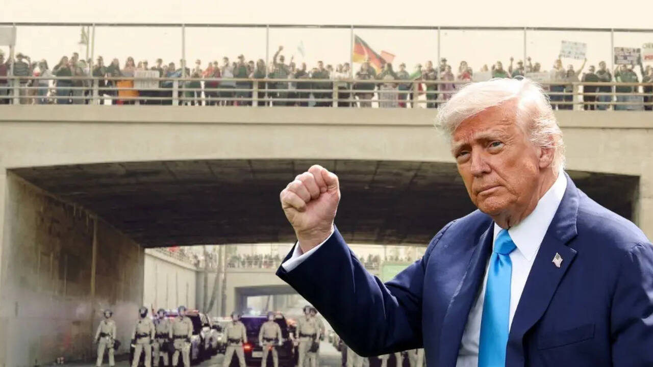 donald trump los angeles protest ice officials deployment la protest burns california immigrants